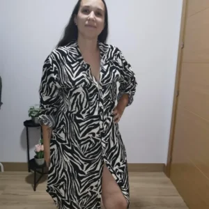 vestido cebra