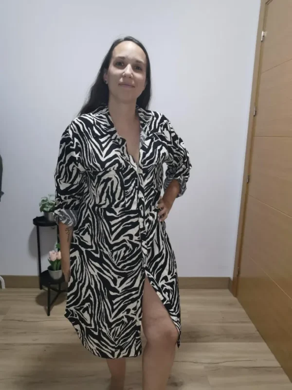 vestido cebra