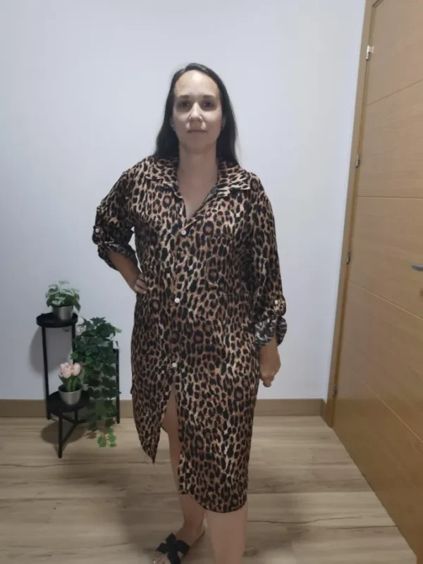 vestido leopardo