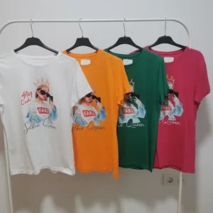 camiseta mujer selfie surtido color manga corta