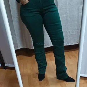 pantalon mujer verde campana