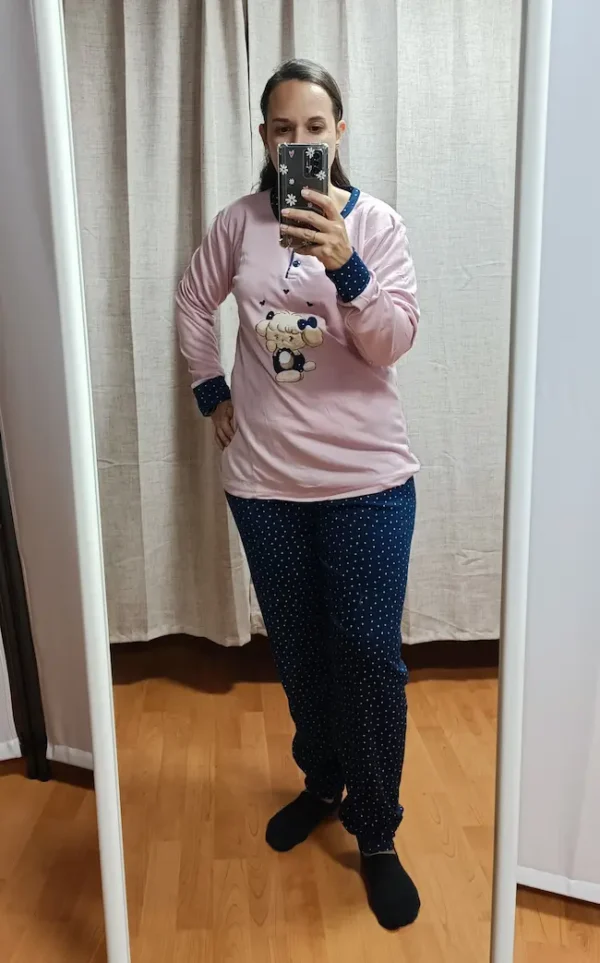 pijama mujer perrita manga larga